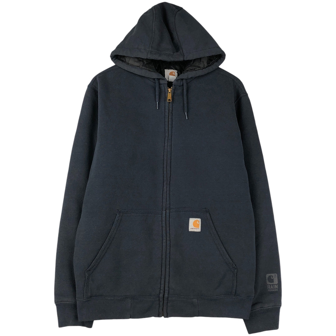 Carhartt RAIN DEFENDER Padded Full-Zip Sweatshirt, Men's Size M cotton navy blue type Vintage Second Hand