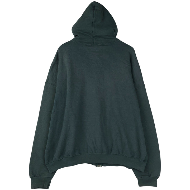 Vintage 90'S Russell Athletic full-zip sweatshirt, size XL, men's cotton Green type dark green Vintage Second Hand