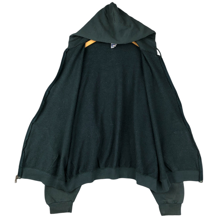 Vintage 90'S Russell Athletic full-zip sweatshirt, size XL, men's cotton Green type dark green Vintage Second Hand