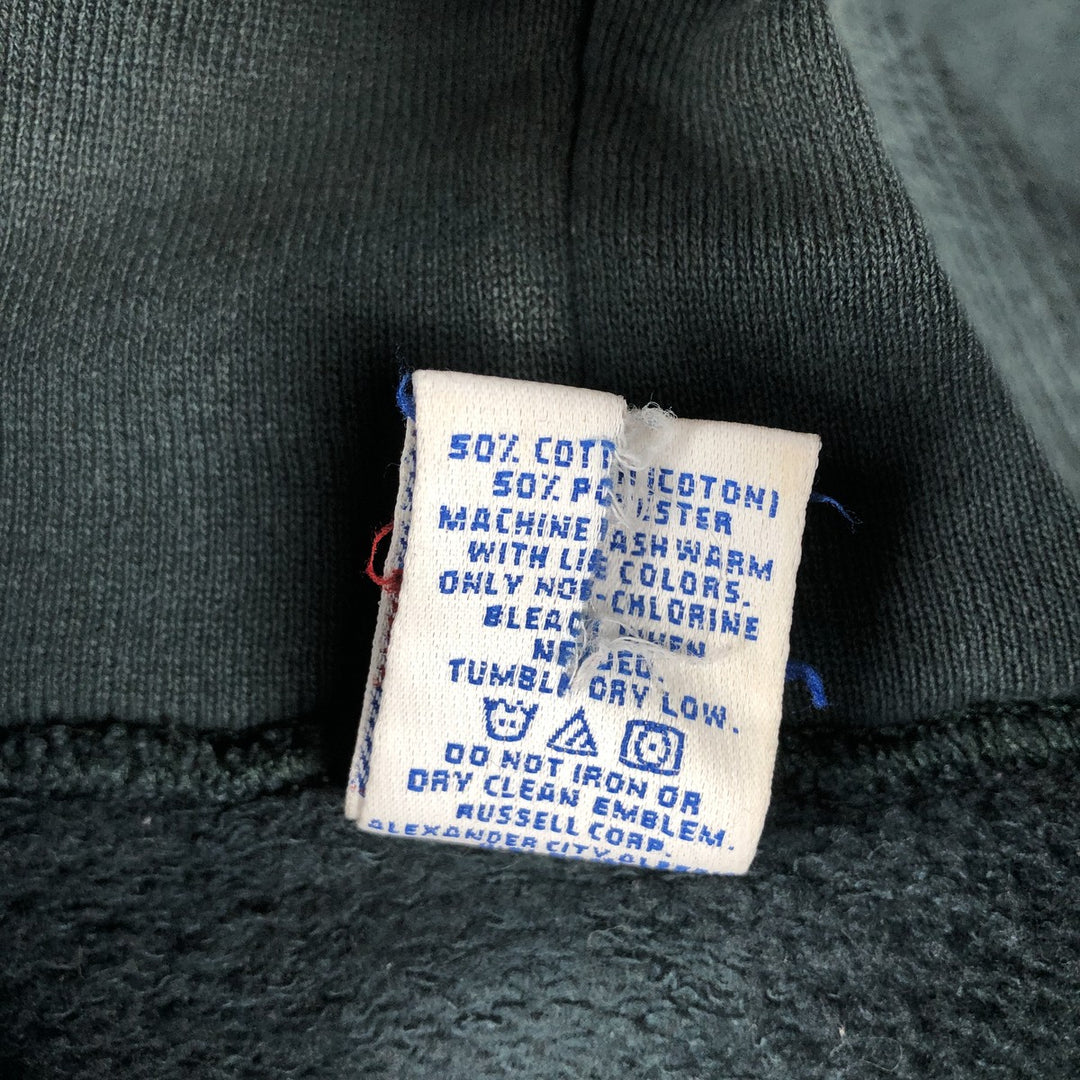 Vintage 90'S Russell Athletic full-zip sweatshirt, size XL, men's cotton Green type dark green Vintage Second Hand