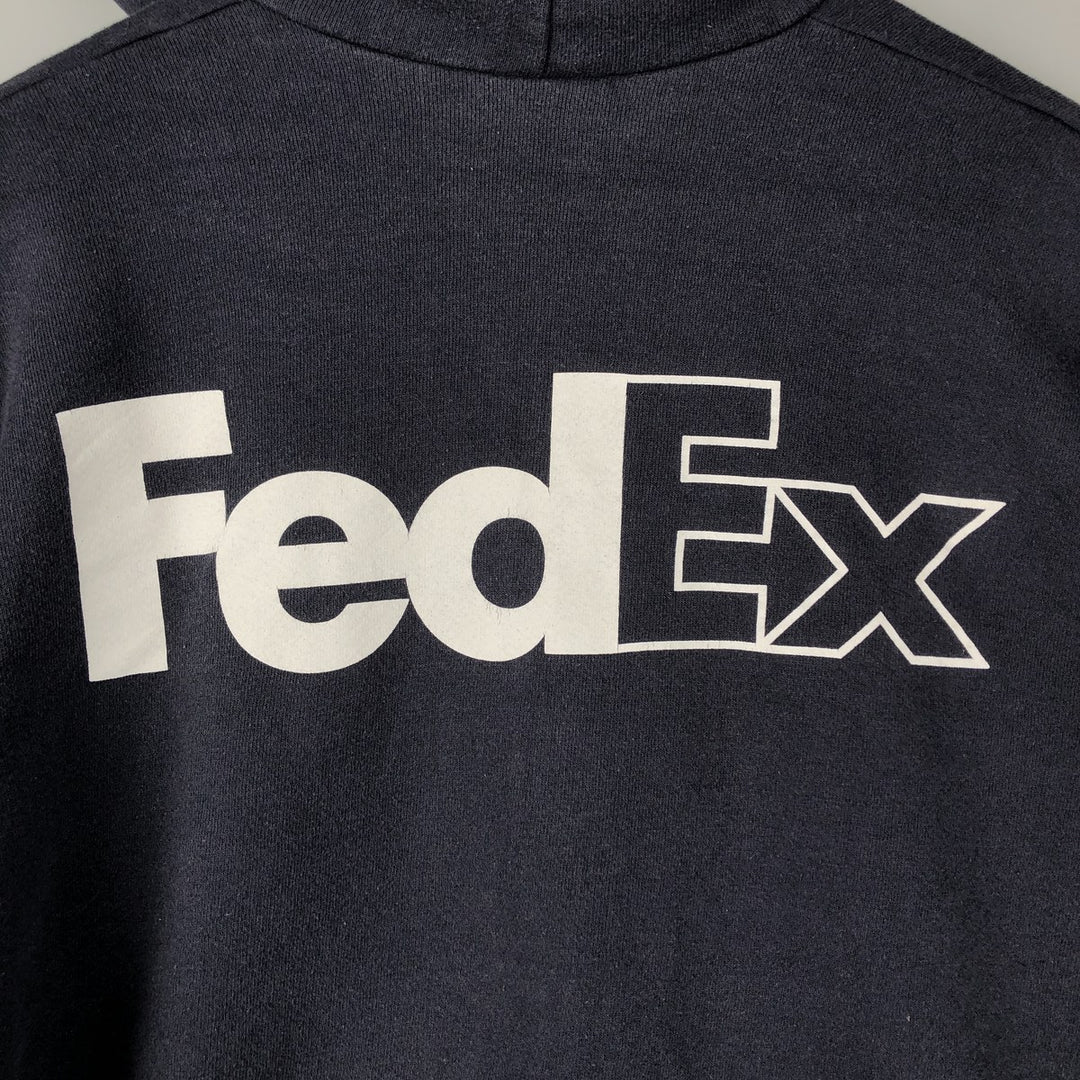 Vintage 90'S Lee Heavyweight FedEx Advertising Full-Zip Hoodie, Men's XL cotton navy blue type Vintage Second Hand