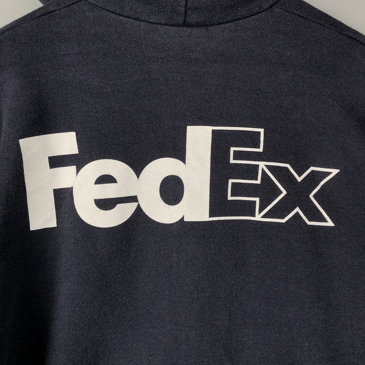 Vintage 90'S Lee Heavyweight FedEx Advertising Full-Zip Hoodie, Men's XL cotton navy blue type Vintage Second Hand