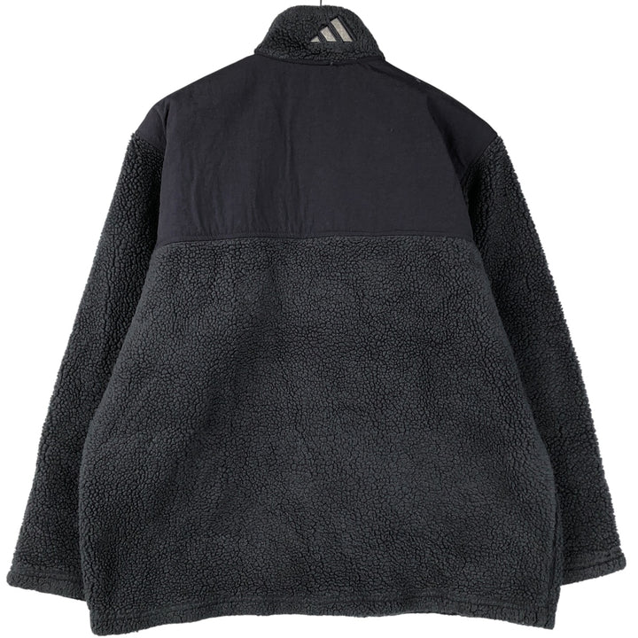 2000'S Adidas Half-Zip Fleece Pullover, Men's Size Medium polyester navy blue type Vintage Second Hand