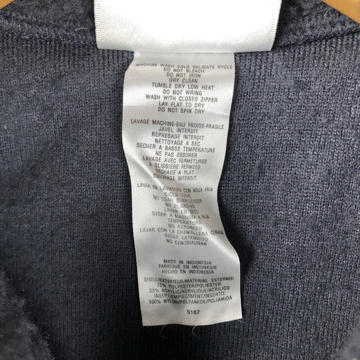 2000'S Adidas Half-Zip Fleece Pullover, Men's Size Medium polyester navy blue type Vintage Second Hand