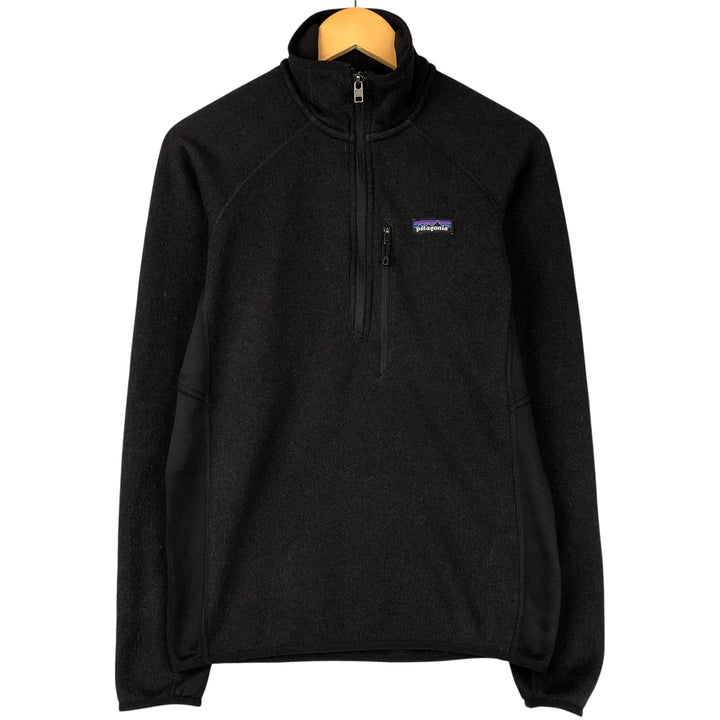 Patagonia Better Sweater Pullover STY25980SP19 Half-Zip Fleece Pullover, Men's Size Small polyester black type Vintage Second Hand