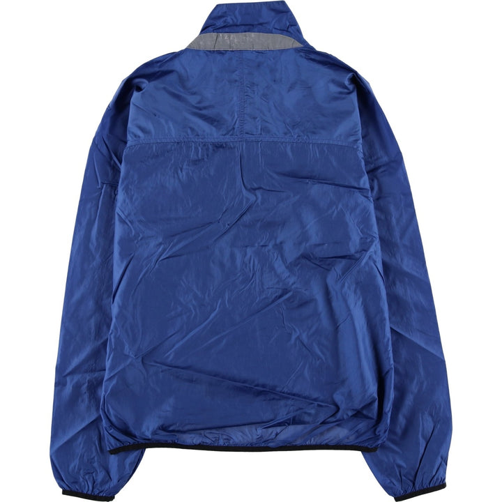 90'S Vintage EMS Half-Zip Nylon Pullover, Men's Size Medium Nylon blue type Vintage Second Hand