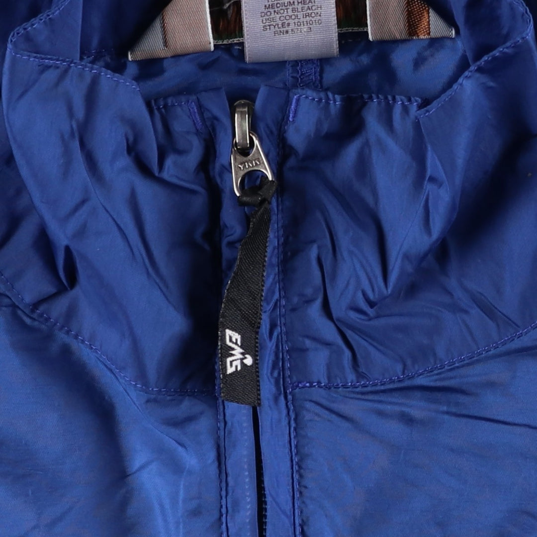 90'S Vintage EMS Half-Zip Nylon Pullover, Men's Size Medium Nylon blue type Vintage Second Hand