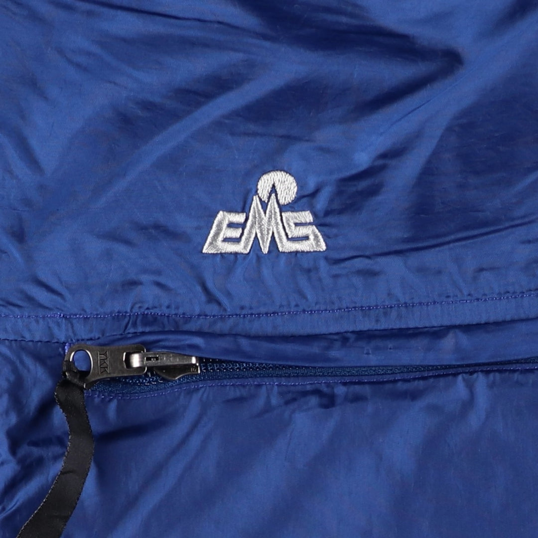 90'S Vintage EMS Half-Zip Nylon Pullover, Men's Size Medium Nylon blue type Vintage Second Hand