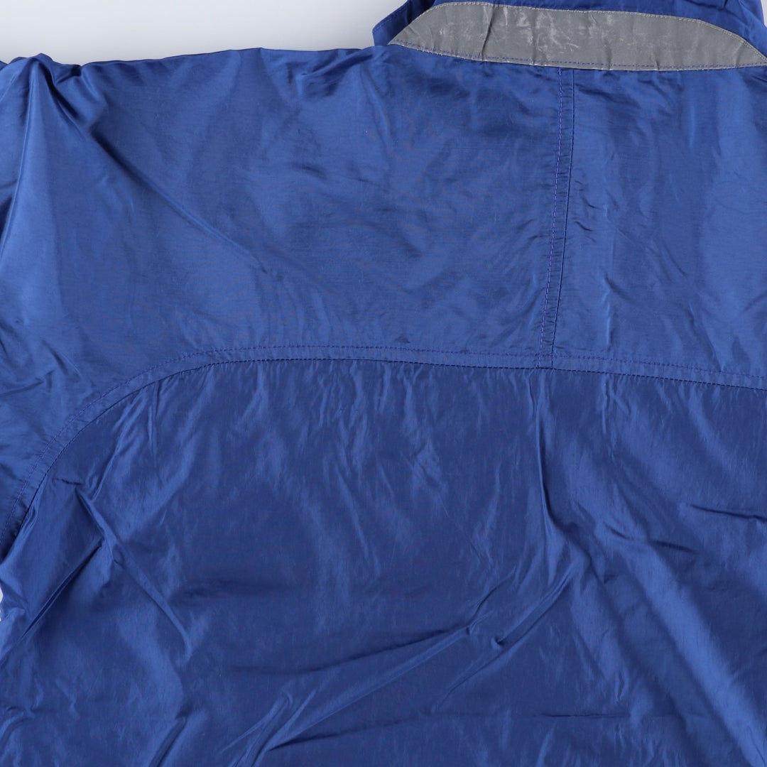 90'S Vintage EMS Half-Zip Nylon Pullover, Men's Size Medium Nylon blue type Vintage Second Hand