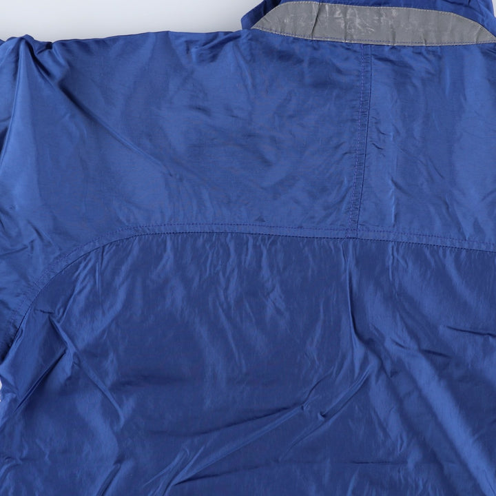 90'S Vintage EMS Half-Zip Nylon Pullover, Men's Size Medium Nylon blue type Vintage Second Hand
