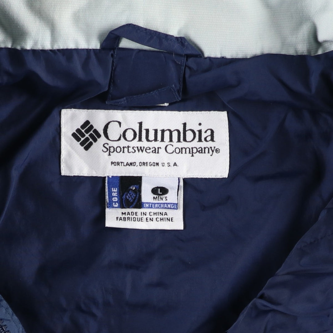90s-00'S Columbia SPORT Mountain Jacket, Shell Jacket, Men's Size L Nylon navy blue type Vintage Second Hand