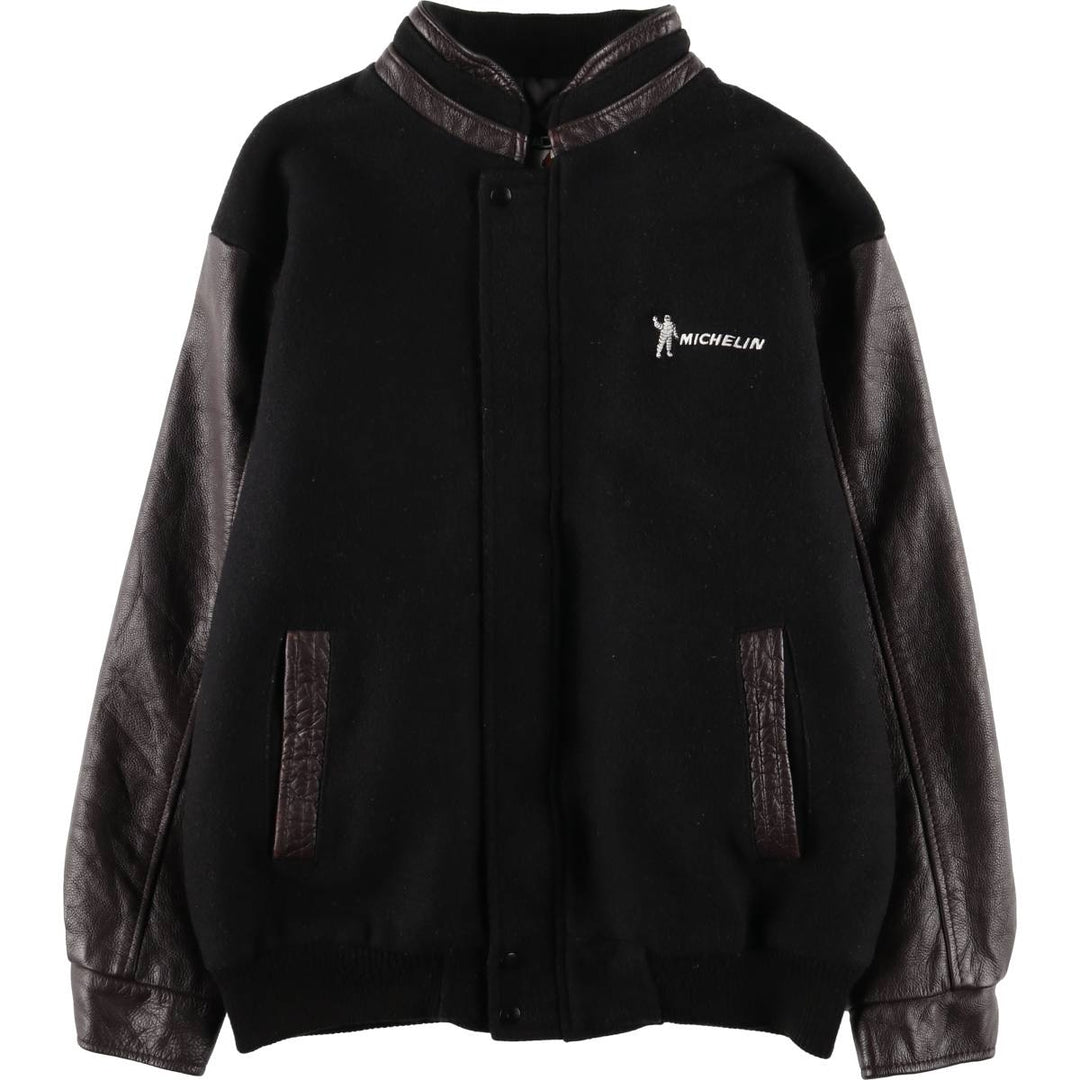 90'S Canada Sportswear Michelin padded wool varsity jacket, award-winning, made in Canada, men's size XL wool black type Vintage Second Hand