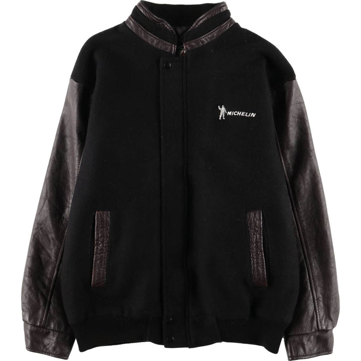 90'S Canada Sportswear Michelin padded wool varsity jacket, award-winning, made in Canada, men's size XL wool black type Vintage Second Hand