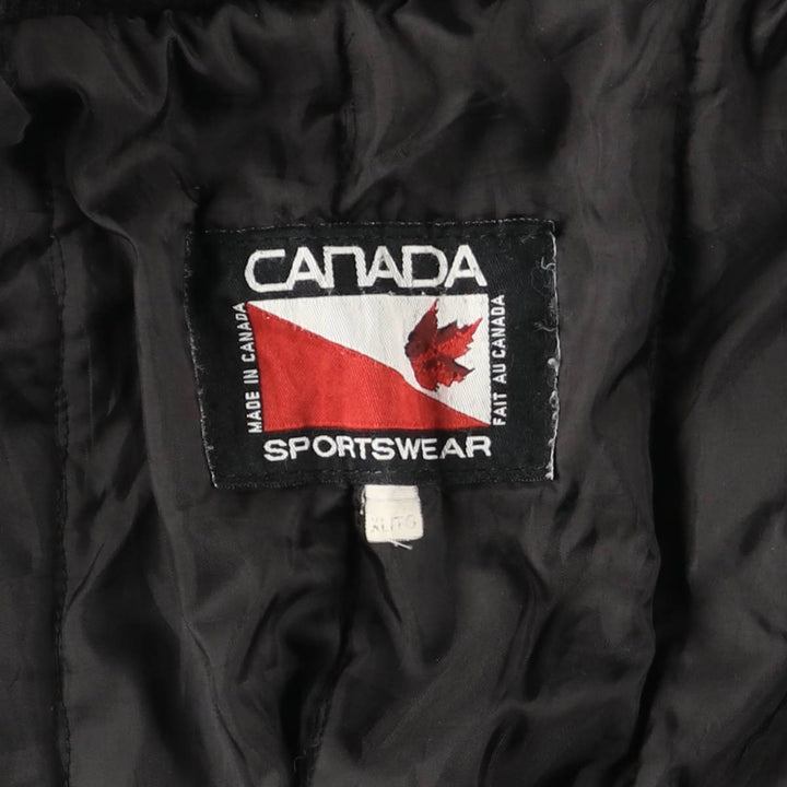90'S Canada Sportswear Michelin padded wool varsity jacket, award-winning, made in Canada, men's size XL wool black type Vintage Second Hand