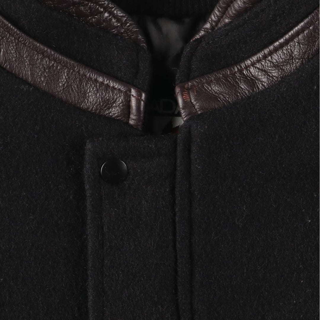 90'S Canada Sportswear Michelin padded wool varsity jacket, award-winning, made in Canada, men's size XL wool black type Vintage Second Hand