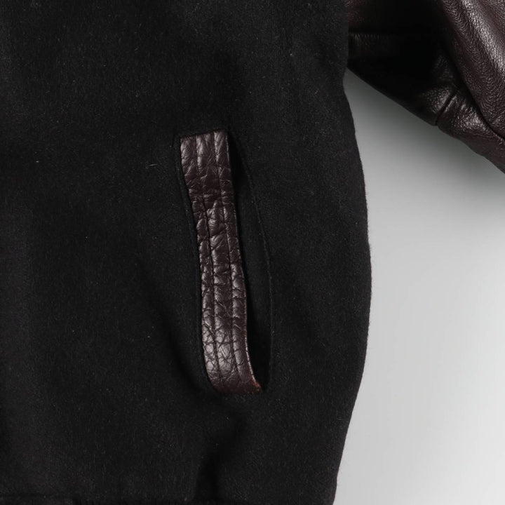 90'S Canada Sportswear Michelin padded wool varsity jacket, award-winning, made in Canada, men's size XL wool black type Vintage Second Hand