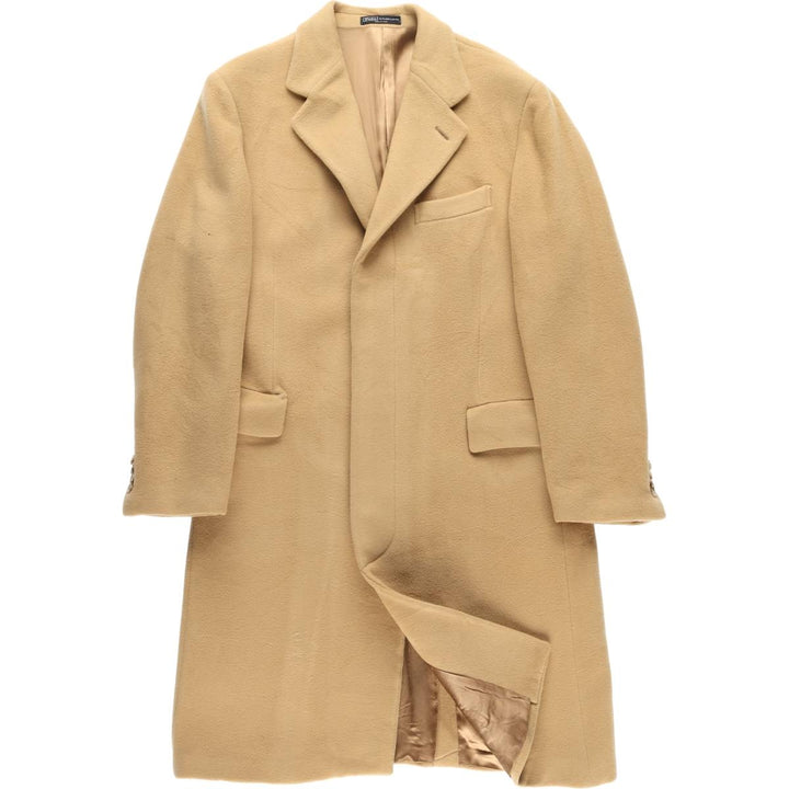 Ralph Lauren POLO by Ralph Lauren wool chesterfield coat, long, made in Italy, men's size M. wool Beige type Vintage Second Hand