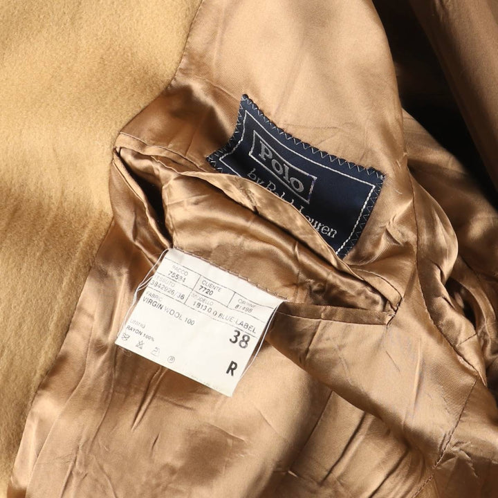 Ralph Lauren POLO by Ralph Lauren wool chesterfield coat, long, made in Italy, men's size M. wool Beige type Vintage Second Hand