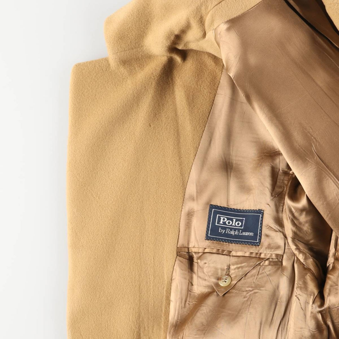 Ralph Lauren POLO by Ralph Lauren wool chesterfield coat, long, made in Italy, men's size M. wool Beige type Vintage Second Hand