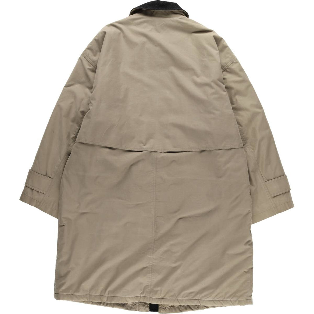 Vintage 80s-90'S Eddie Bauer padded cotton long coat, black tag, made in USA, men's size M. cotton Beige type Vintage Second Hand