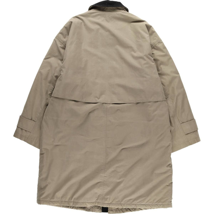 Vintage 80s-90'S Eddie Bauer padded cotton long coat, black tag, made in USA, men's size M. cotton Beige type Vintage Second Hand