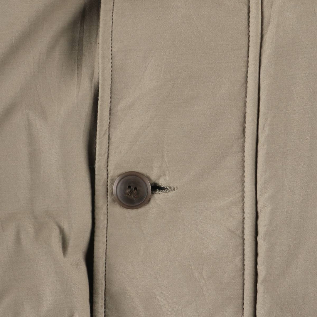 Vintage 80s-90'S Eddie Bauer padded cotton long coat, black tag, made in USA, men's size M. cotton Beige type Vintage Second Hand