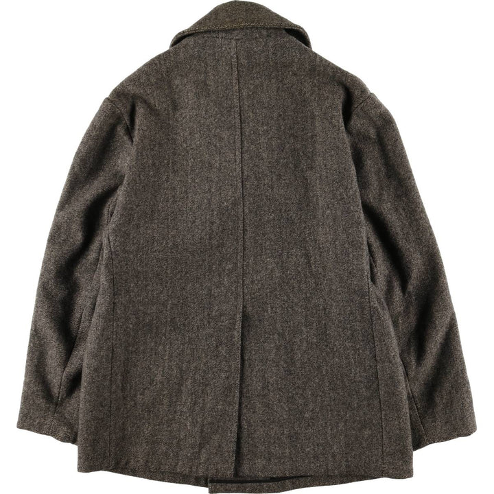 Vintage 1970'S Eddie Bauer peacoat with black tag, made in the USA, size L. wool gray type Vintage Second Hand