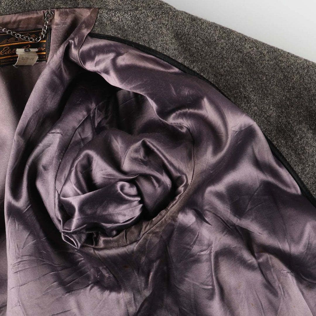 Vintage 1970'S Eddie Bauer peacoat with black tag, made in the USA, size L. wool gray type Vintage Second Hand