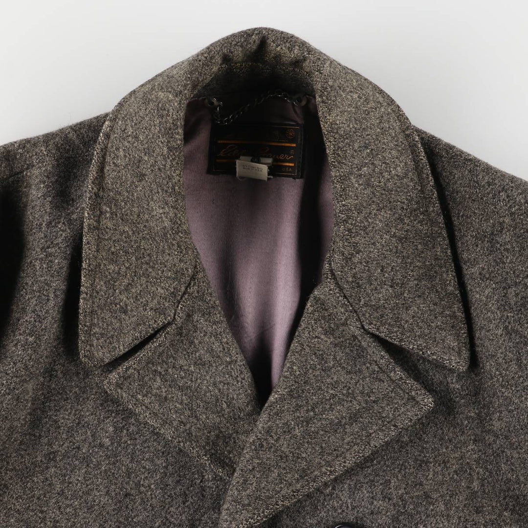 Vintage 1970'S Eddie Bauer peacoat with black tag, made in the USA, size L. wool gray type Vintage Second Hand