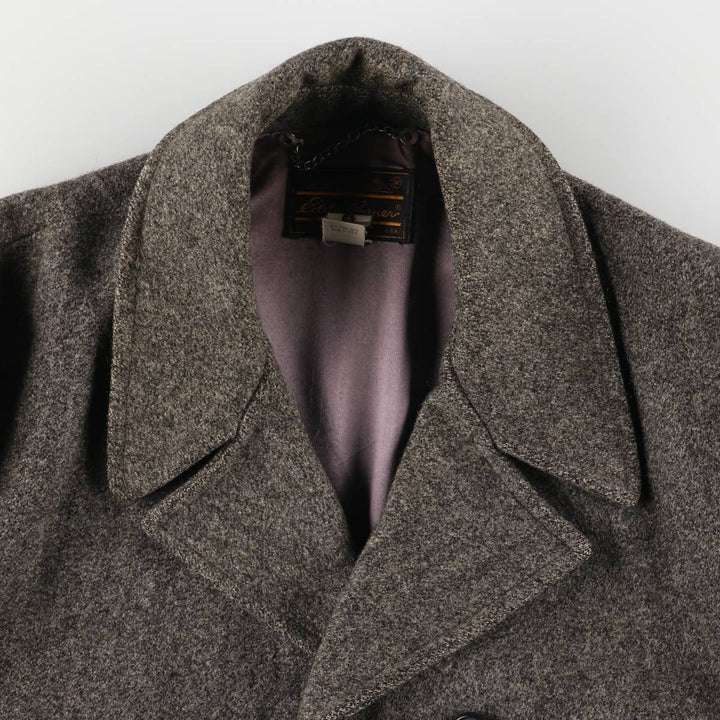 Vintage 1970'S Eddie Bauer peacoat with black tag, made in the USA, size L. wool gray type Vintage Second Hand