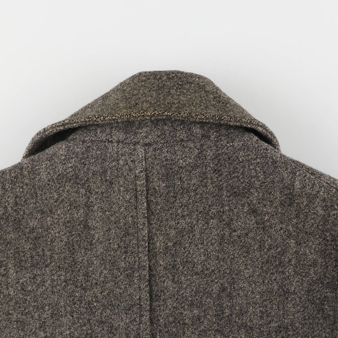 Vintage 1970'S Eddie Bauer peacoat with black tag, made in the USA, size L. wool gray type Vintage Second Hand