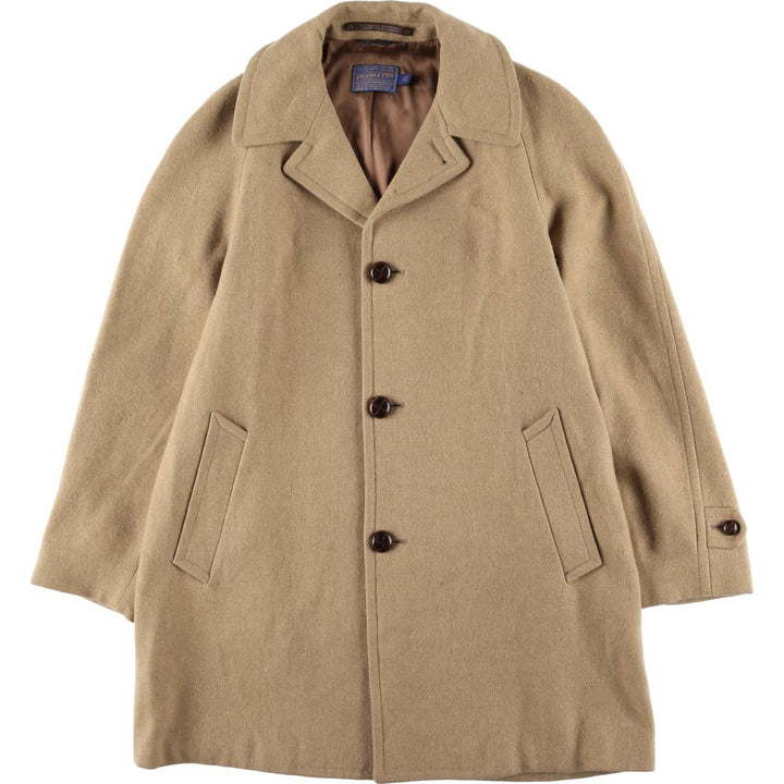 Vintage 1980'S Pendleton wool Chesterfield coat, made in the USA, size L, men's wool Beige type Vintage Second Hand