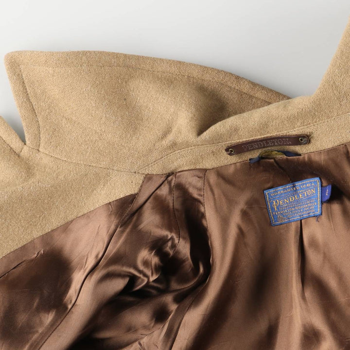 Vintage 1980'S Pendleton wool Chesterfield coat, made in the USA, size L, men's wool Beige type Vintage Second Hand