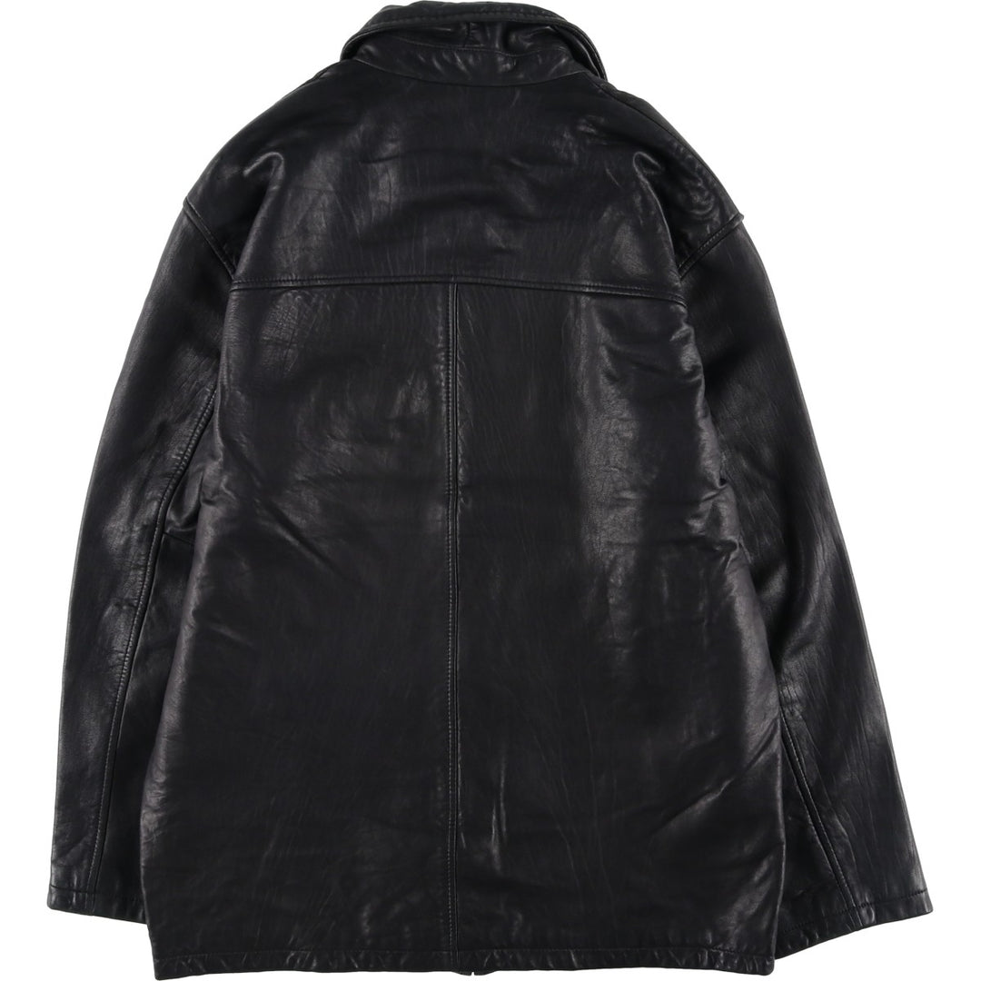 ROUNDTREE AND YORKE Leather Jacket, Men's Size M Genuine Leather Lamb Leather black type Vintage Second Hand