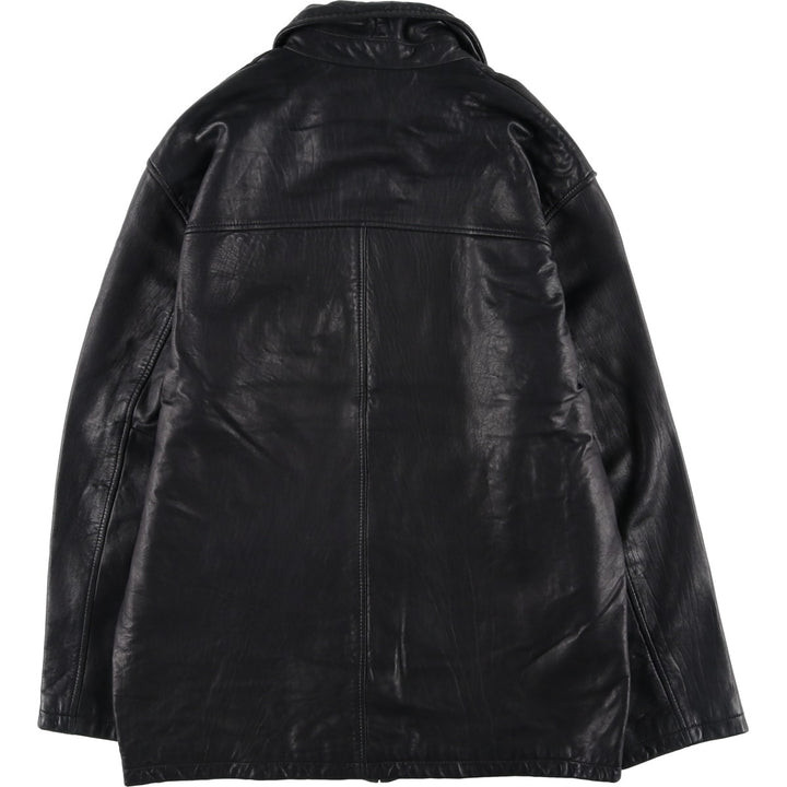 ROUNDTREE AND YORKE Leather Jacket, Men's Size M Genuine Leather Lamb Leather black type Vintage Second Hand