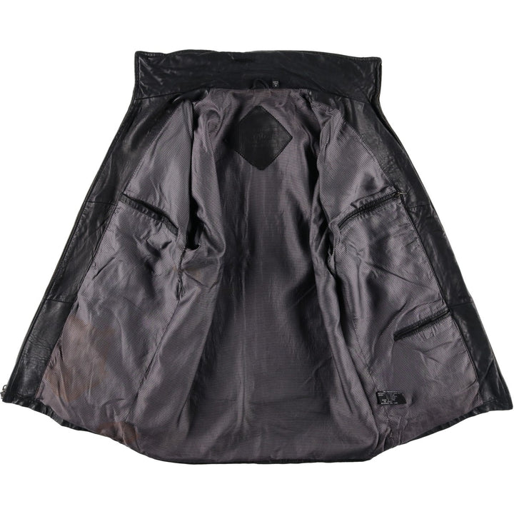 ROUNDTREE AND YORKE Leather Jacket, Men's Size M Genuine Leather Lamb Leather black type Vintage Second Hand