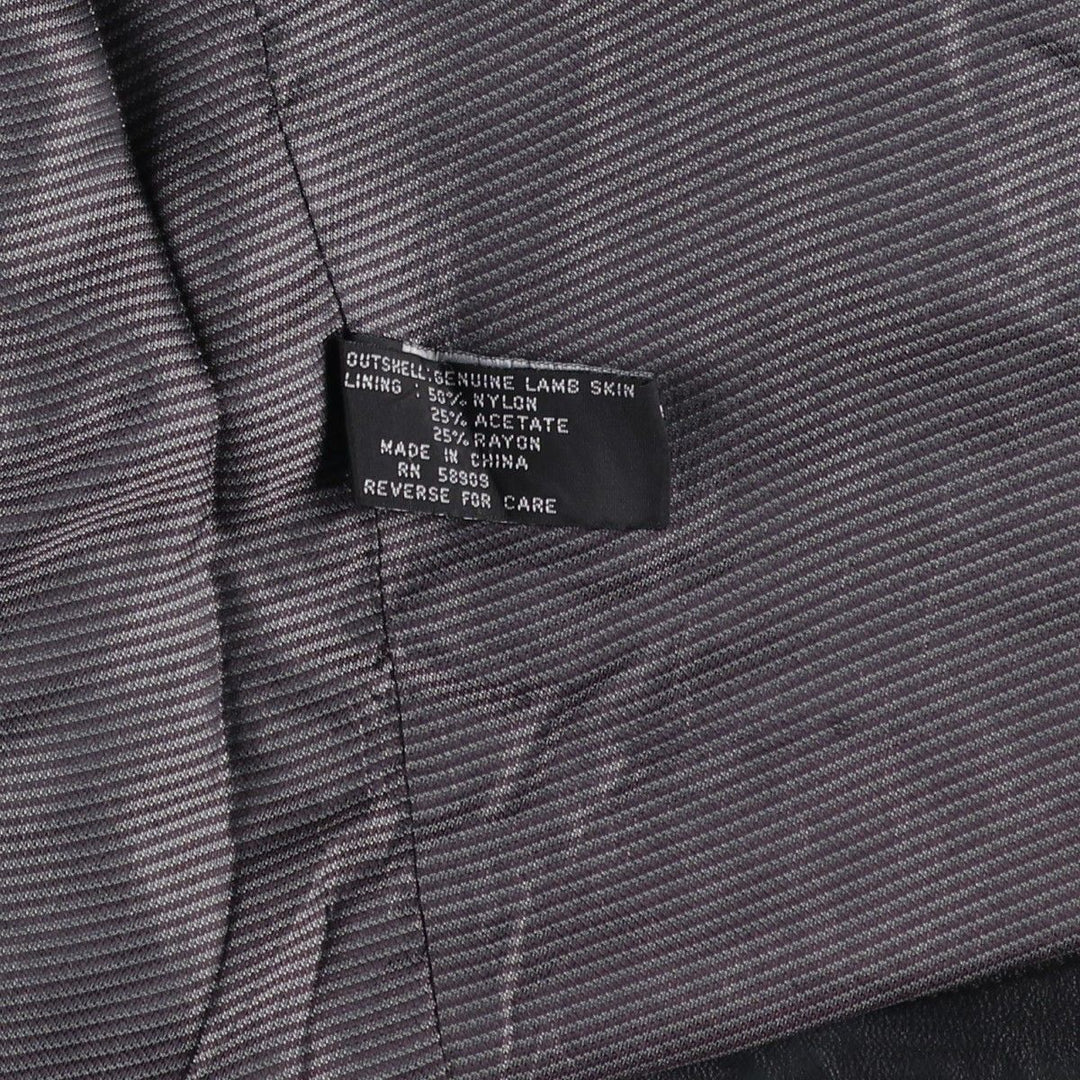 ROUNDTREE AND YORKE Leather Jacket, Men's Size M Genuine Leather Lamb Leather black type Vintage Second Hand