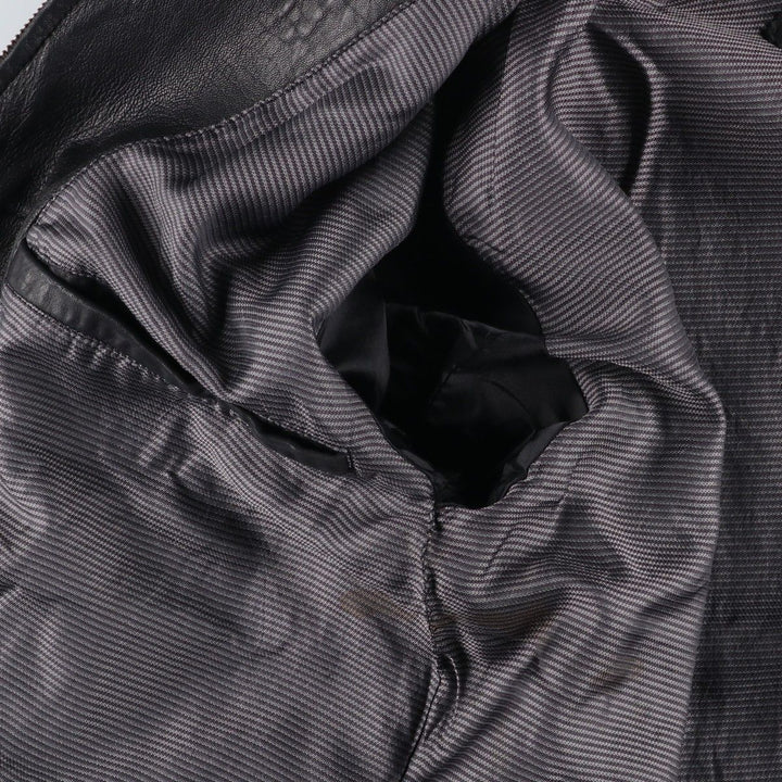 ROUNDTREE AND YORKE Leather Jacket, Men's Size M Genuine Leather Lamb Leather black type Vintage Second Hand