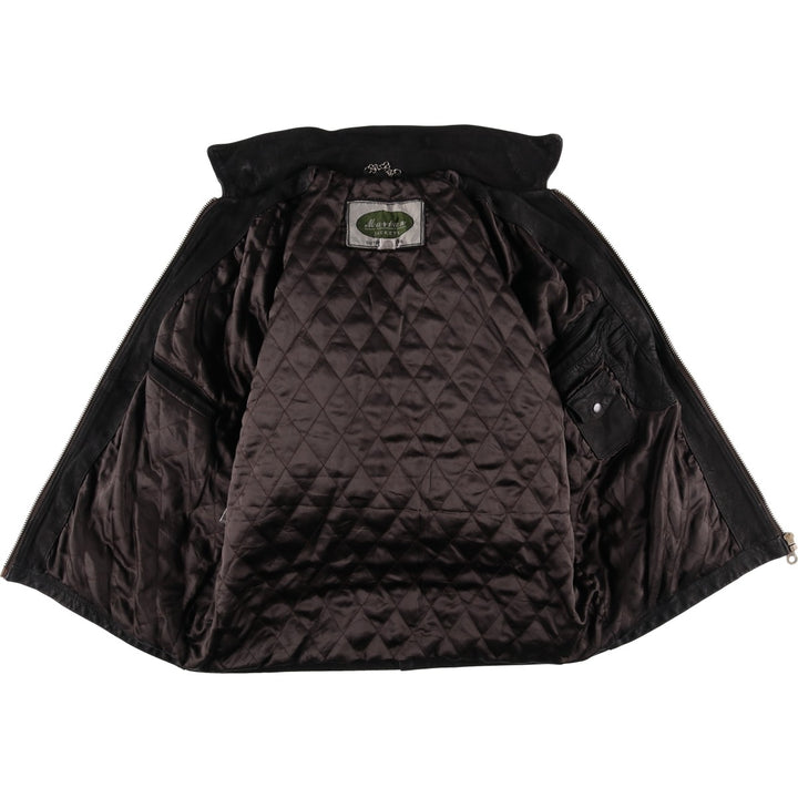 Marian Swing-Top Leather Blouson, Men's Size L, Vintage genuine leather black type Vintage Second Hand