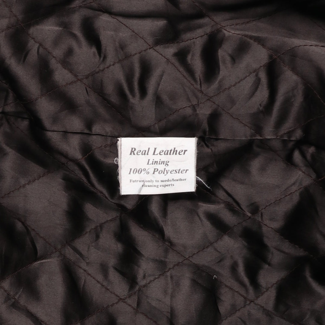 Marian Swing-Top Leather Blouson, Men's Size L, Vintage genuine leather black type Vintage Second Hand