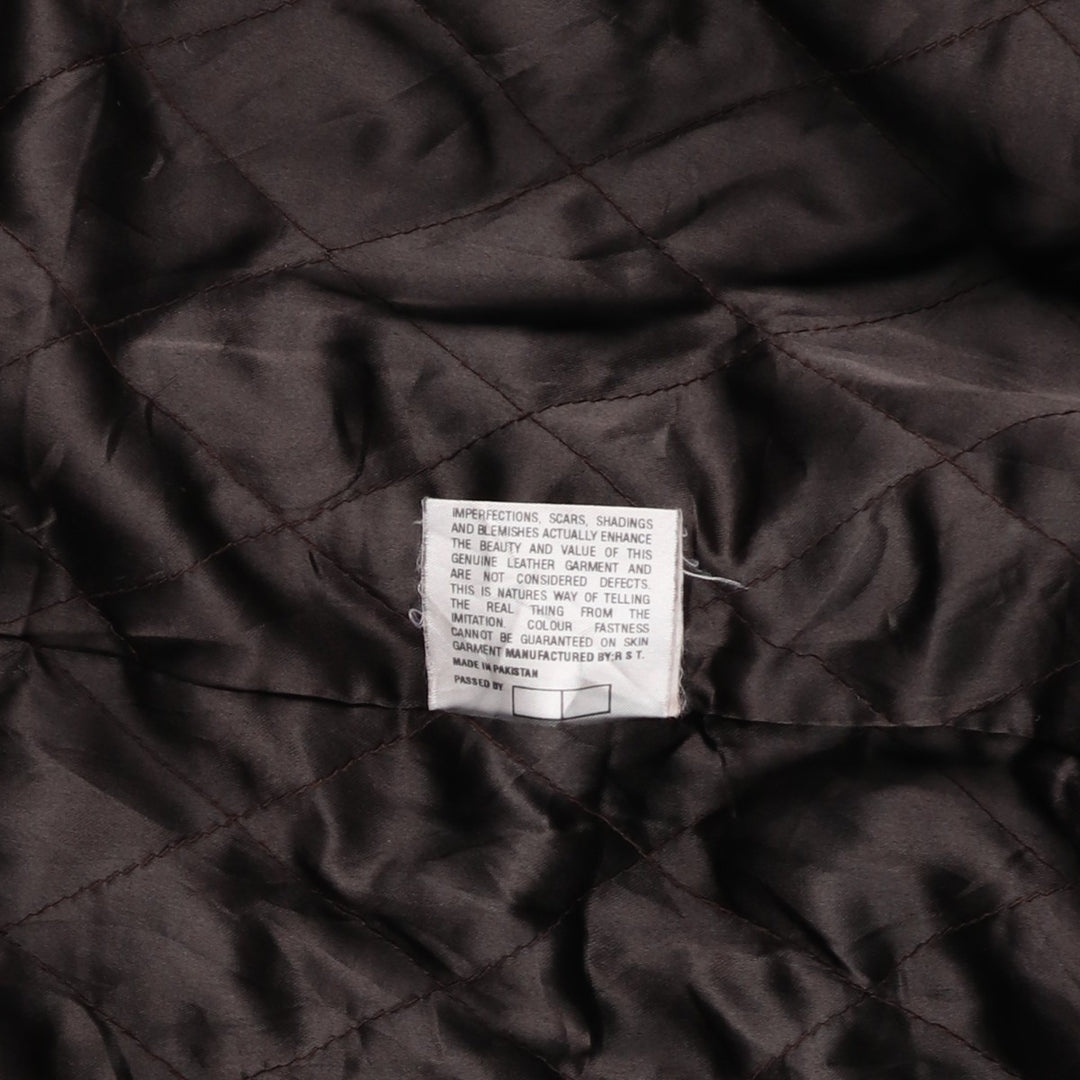 Marian Swing-Top Leather Blouson, Men's Size L, Vintage genuine leather black type Vintage Second Hand