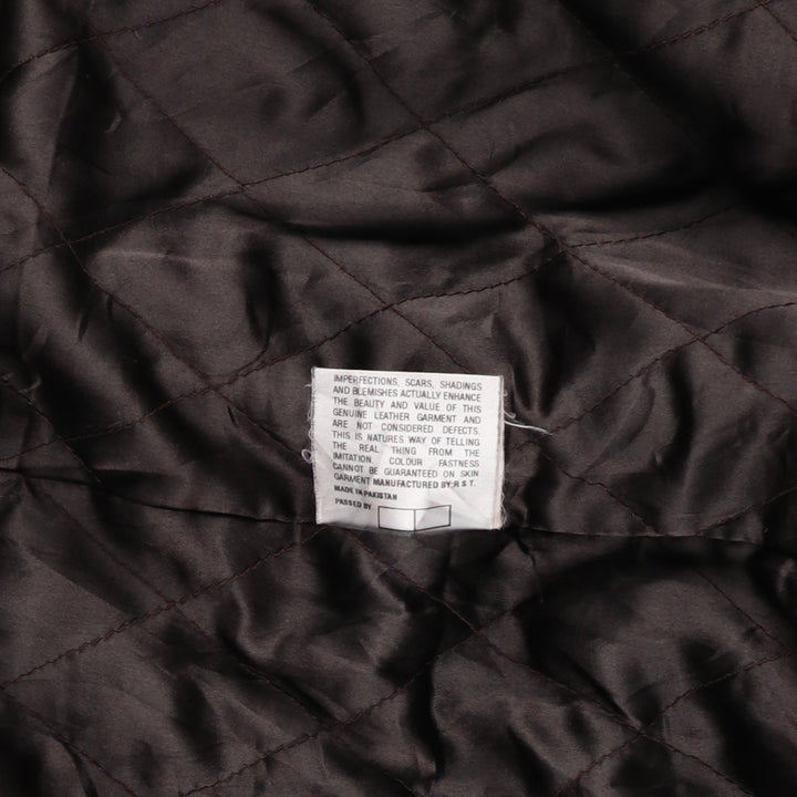 Marian Swing-Top Leather Blouson, Men's Size L, Vintage genuine leather black type Vintage Second Hand