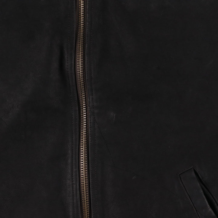 Marian Swing-Top Leather Blouson, Men's Size L, Vintage genuine leather black type Vintage Second Hand