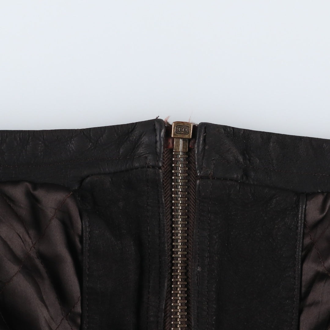 Marian Swing-Top Leather Blouson, Men's Size L, Vintage genuine leather black type Vintage Second Hand