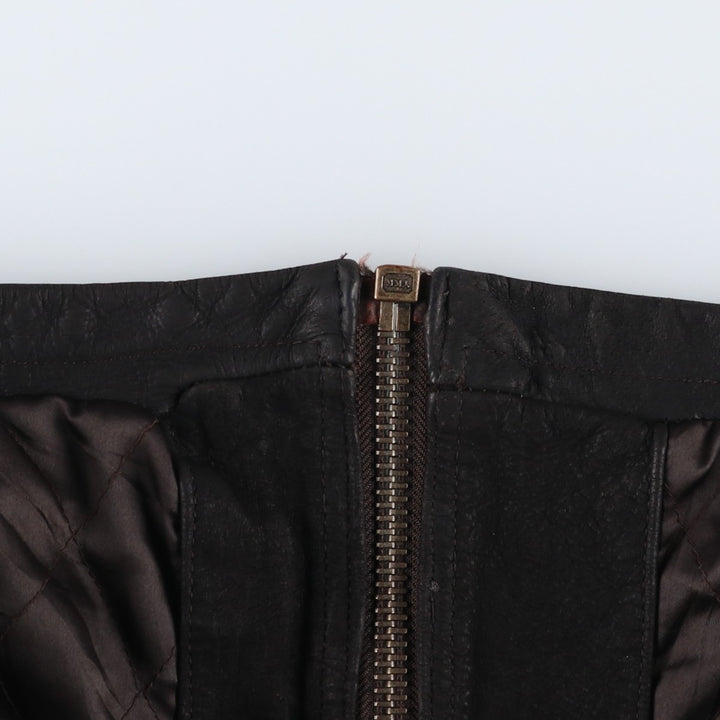 Marian Swing-Top Leather Blouson, Men's Size L, Vintage genuine leather black type Vintage Second Hand