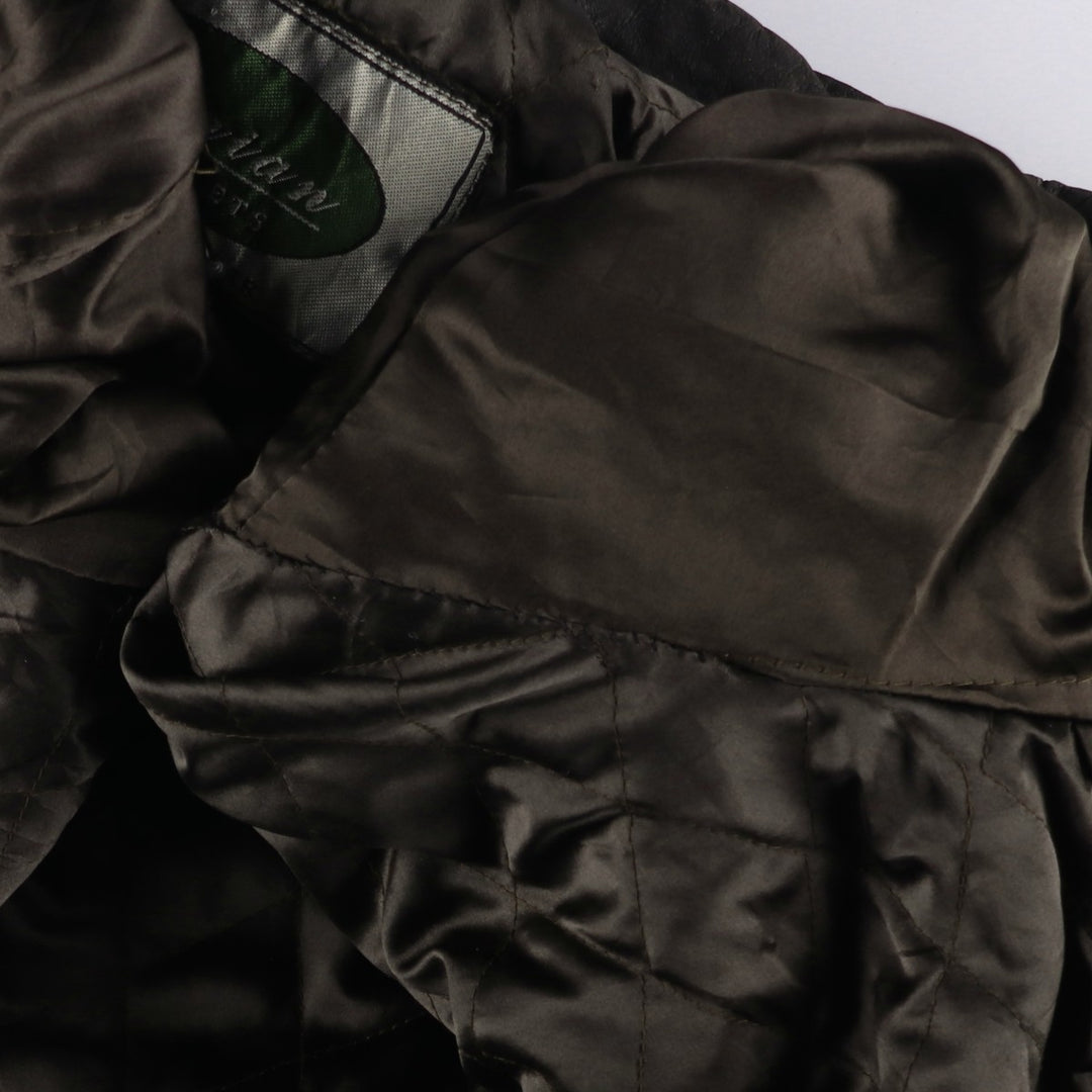 Marian Swing-Top Leather Blouson, Men's Size L, Vintage genuine leather black type Vintage Second Hand