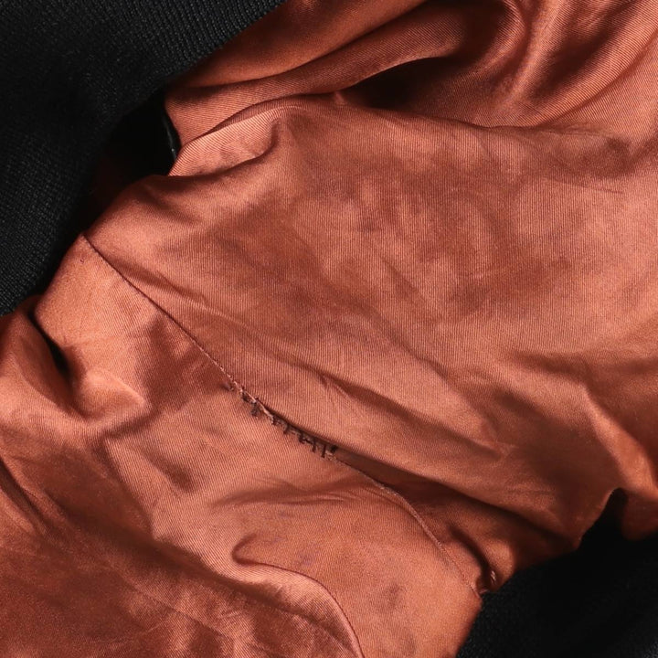 Vintage DANIELS leather jacket, men's size XL genuine leather black type Vintage Second Hand