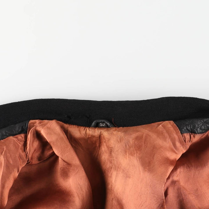 Vintage DANIELS leather jacket, men's size XL genuine leather black type Vintage Second Hand