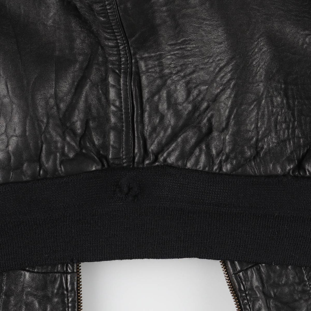 Vintage DANIELS leather jacket, men's size XL genuine leather black type Vintage Second Hand