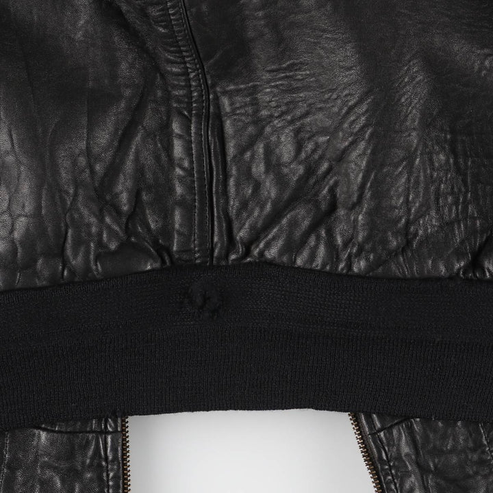 Vintage DANIELS leather jacket, men's size XL genuine leather black type Vintage Second Hand